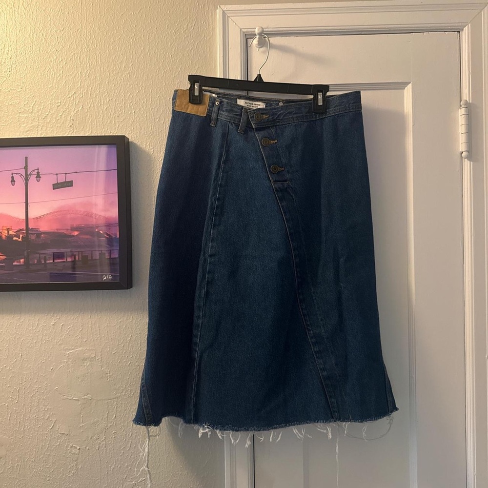 Cotton On Dark Blue A-Line Denim Skirt